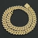 thumbnail image 1 of Cifrado de hip-hop de estilo europeo y americano Cadena cubana de diamantes Collar para hombres Hipster Cadena de clavícula dominante exagerada Cadena para el cuello, 1 of 6