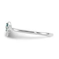thumbnail image 4 of 14K White Gold Ring Band Themed (12) December Swiss Blue Topaz, 4 of 5