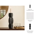 thumbnail image 5 of Decorative Ceramic Stacked Candle Holder for Home Decor - Modern Taper Candlstick Holder for Mantel, Console Table, or Living Room - Perfect Candle Stand Holder for Table Centerpieces - 12", Black, 5 of 11