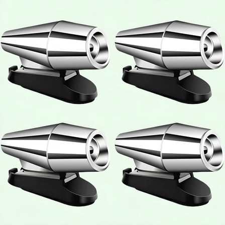 GJX 4 Pack Deer Whistle for Cars, Ultrasonic Deer Warning Devices & Wind Whistle for Vehicles (Silver)