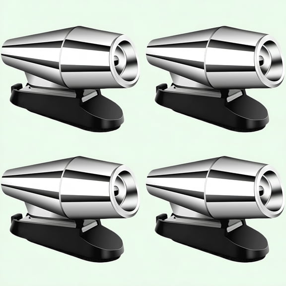 GJX 4 Pack Deer Whistle for Cars, Ultrasonic Deer Warning Devices & Wind Whistle for Vehicles (Silver)