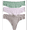 Lilac Glaze, Verdigris Green, Grey Mauve, variant on Joyspun Women's Ribbed Modal Thong Panties, 3-Pack, Sizes XS to 3XL
