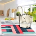 thumbnail image 5 of Yayeee Dish Drying Mat for Kitchen Counter 18"x24" Microfiber Absorbent Pad, Navy Blue Stripes, 5 of 7