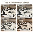 thumbnail image 7 of ODIKA 2'x3' Washable Samll Area Rug Black Cream Abstract Star and Wave Design Elegant Contrast with Fluid Lines Bold for Entryway, Kitchen, Laundry Room, Non-Slip, Low Pile, 7 of 7