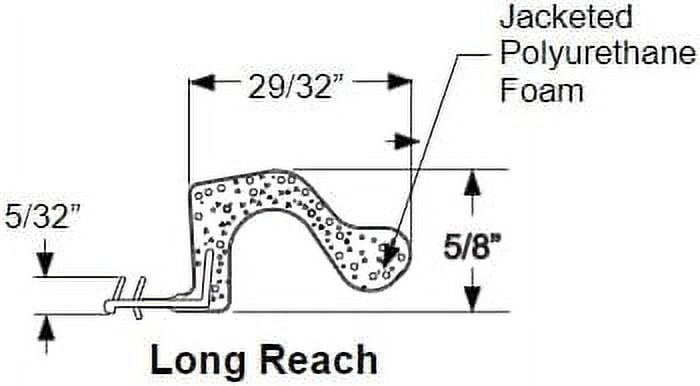 Therma-Tru Doors 81inch Replacement Weather Stripping (Long Reach Bronze)