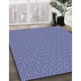 thumbnail image 3 of Ahgly Company Machine Washable Indoor Round Transitional Jeans Blue Area Rugs, 6' Round, 3 of 7