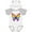 White & Heather w/ Ears, variant on Inktastic Butterfly with Rainbow Wings Boys or Girls Baby Bodysuit
