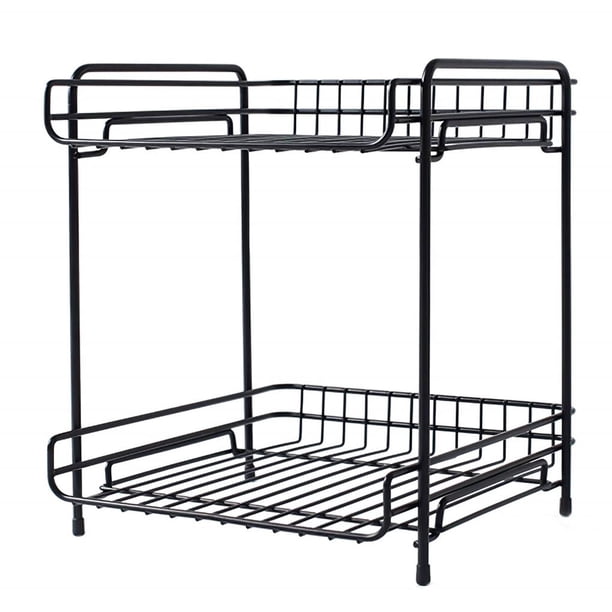 Toystoory Estante de encimera de doble capa, estante de especias de hierro fácil de instalar, organizador de condimentos multiusos para cocina, baño y Cocina y Comedor Toystoory HA018213-00