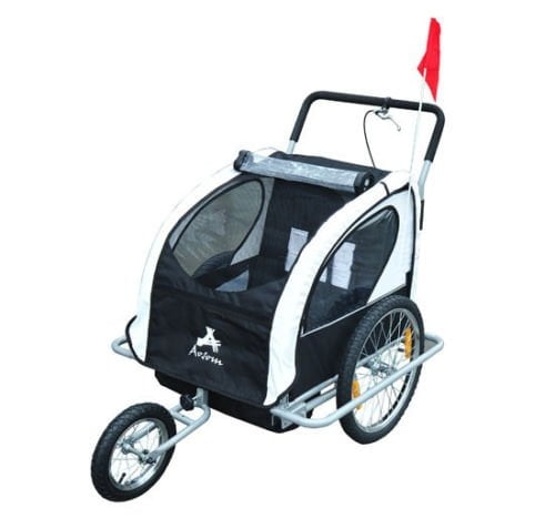 double buggy child bike trailer