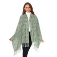 thumbnail image 3 of FORMRS Womens Scarf Winter Soft Long Big Warm Shawls Wrap Tassel Scarves, Retro Green Abstract, 3 of 9
