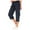 Navy, variant on Womens Cargo Capris Lightweight Hiking Pants Quick Dry Casual Outdoor Trip Loose Shorts Cropped Pants with 6 Pockets