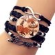 thumbnail image 3 of Pulsera de dibujos animados de Disney para niños, cabujón redondo de cristal de cuero, accesorios creativos para mano, regalo de Bestfriend, 3 of 5