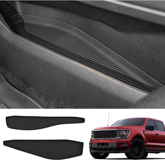 Bomely Gear Shift Side Storage Compatible with 2021-2025 Ford F150 Silicone Center Console Side Lower Storage Tray Gear Shifter Organizers 2PCS for 2024 F-150 Accessories