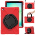 thumbnail image 2 of Case for Samsung Galaxy Tab A11+ 11 inch, 360 Degree Rotating Hand Grip Shockproof Cover with Shoulder Strap, Red, 2 of 7