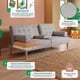thumbnail image 2 of Sofá Cama Makora Queen Con Memory Foam, Color Gris Claro, Lino Respaldo Reclinable De 3 posiciones. Makora Con Portavasos, 2 of 10