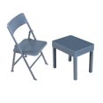 thumbnail image 2 of segolike Collection Miniature Table Chaise 1:12e Ensemble de Meubles Table Chaise Soldat 6 Pouces Gris Foncé, 2 of 9