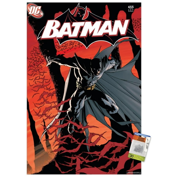 DC Comics Batman - Bats Cover Wall Poster with Push Pins, 22.375" x 34"