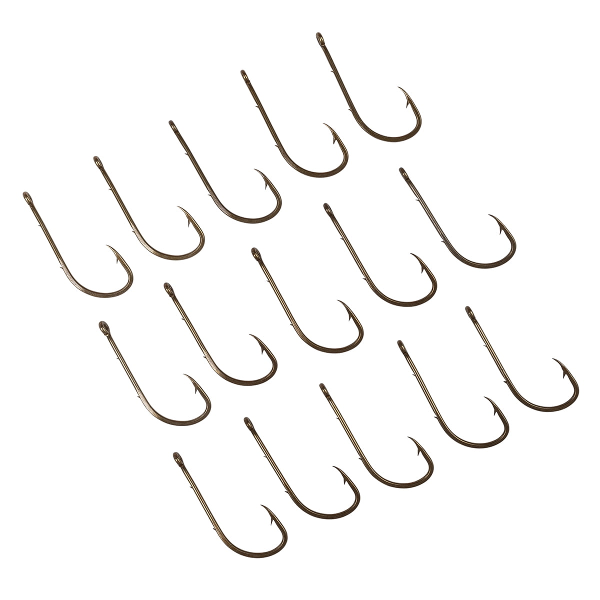 (6 pack) Ozark Trail Bronze Baitholder Fishing Hooks Size 1 - 15 Pack
