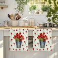 thumbnail image 4 of Red Tulip Flowers Kitchen Towels Set of 4, Spring Floral Vintage Drum Country Blue Absorbent Dish Towels for Kitchen, Microfiber Hand Towel, Quick Drying Tea Towel for Cleaning Decorative Dishcloths, 4 of 7