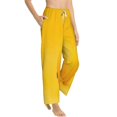 thumbnail image 6 of Salouo Yellow Lemon Print Women's Pajama Pants Casual Loose Sweatpants PJs Flowy Pants Drawstring Palazzo for Women Wide Leg Pants Lounge Pajama -Small, 6 of 8