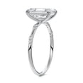 thumbnail image 3 of Eloya Jewel Emerald Cut Excellent 2 Ct Moissanite Ring for Women's - 14K White Gold Plated - Solitaire with Accent Moissanite Ring for Women's - Classic Moissanite Ring - Surprise Moissanite Ring, 3 of 4
