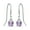 Amethyst, variant on Light Aquamarine 5mm Round Small Solitaire Sterling Silver Dangle Earrings