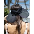 thumbnail image 4 of Chapeau de Soleil en Paille à Grand Bord UPF 50+ pour Femmes, Noir, 4 of 5