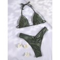 thumbnail image 1 of Zrtak Sexy Handwork Bikinis Small Ruffle Swimsuit Vintage Print Swimwear Women Bathing Suit Leopard Patchwork Bikini Set String, 1 of 7