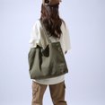 thumbnail image 3 of Bolsos Mujer Lona Hombro Bolso bandolera de gran capacidad Bolso sólido Verde FLhrweasw Nuevo, 3 of 7