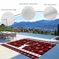 thumbnail image 4 of Fsddascl Christmas Outdoor Rug for Patio/Deck/Porch, Non-Slip Large Area Rug 4 x 6 Ft, Xmas Elk Red Black Plaid Snowflake Indoor Outdoor Rugs Washable Area Rugs, Reversible Camping Rug Carpet Runner, 4 of 9
