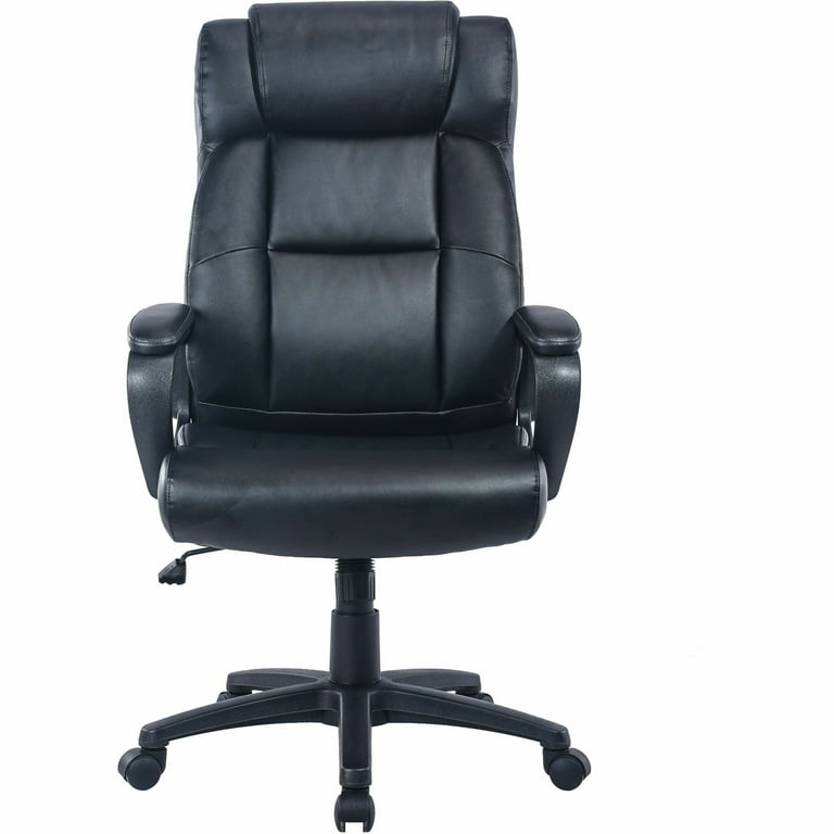 Lorell Big & Tall High-Back Chair - Bonded Leather Seat - Black Bonded Leather Back - High Back - Black - Armrest - 1 Each Lorell Big & Tall High-Back Chair - Bonded Leather Seat - Black Bonded Leather Back - High Back - Black - Armrest - 1 Each