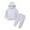 Light Gray, variant on Ulanda Youth 2PCS Jogger Outfits Set Fleece Hooded + Sweatpants Boys Girls Athletic Sweatsuits Pullover Clothes (Beige, 5-6 Years)