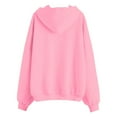 thumbnail image 4 of Women'S Sweatshirt Women's Solid Color Sweatshirt Women's And Winter Hooded With Velvet Loose And Lazy Student Hooded Hoodie, 4 of 5