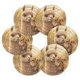 thumbnail image 2 of Haosy Set of 6 Drink Woven Coaster with Holder Heat Resistant Non-Slip Bar Coasters 4 Inches Squirrel and Alpaca, 2 of 7