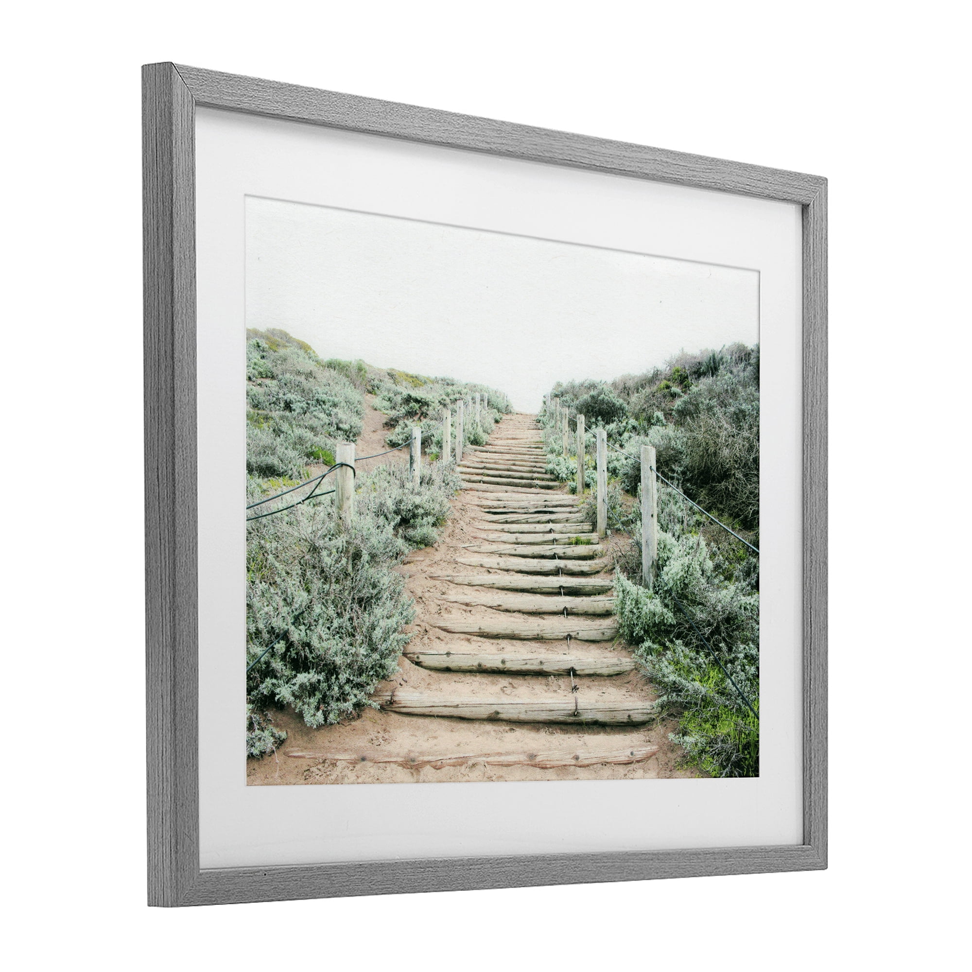Stupell Industries Stairway To Heaven Path Gray Framed Print Under Glass, design by Leah Noel Art