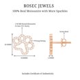 thumbnail image 3 of Rosec Jewels Cute Paw Stud Earrings with Certified Moissanite for Women - D Color VS1 Clarity, 14K Rose Gold, 3 of 4