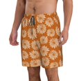thumbnail image 2 of Salouo Autumn Sunflower Warm Colors Pattern Swim Trunks for Men,Men's Hawaiian Bathing Suit Swimsuits Quick Dry Swimming Board Shorts Beach Shorts with Pockets-Medium, 2 of 6