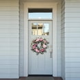 thumbnail image 5 of Artificial Eucalyptus Rose Wreaths Silk Flower Garland for Front Door Welcome Wreath Party Decoration Garden Greenery Floral Wreath Wall Hanging, 5 of 7