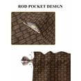 thumbnail image 6 of Dark Brown Rattan Living Room Curtains 2 Panel, Vintage Abstract Wicker Texture Cafe Window Treatment, Extra Long Farmhouse Bedroom Bathroom Kitchen Curtains Drapes 104"x72", 6 of 6