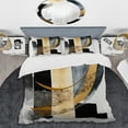 thumbnail image 2 of Designart "Glamorous Art Deco Abstraction I" Abstract Bedding Covert Set - Modern Black Transitional Bed Set With 1 Sham, 2 of 6