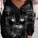 thumbnail image 4 of Guardurnaity Camiseta De Manga Larga Para Mujer Elegante Hecha De Tela Suave Para Diario Camiseta De Gran Tamaño Mujer Top De Mujer Prendas para la parte del cuerpo l, 4 of 6