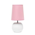thumbnail image 1 of Lampe de table en céramique texturée cloutée Simple Designs, rose, 1 of 6