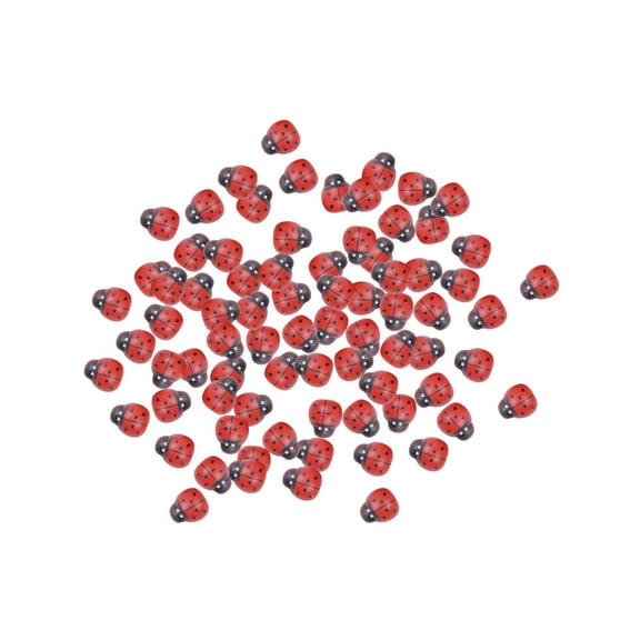 COSMOBETTY 100Pcs Ladybug Decoration Stickers for Fridge Decoration and DIY Enthusiasts