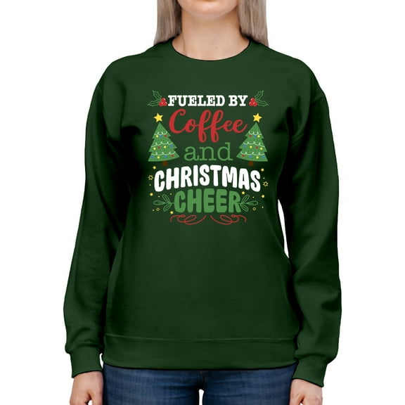 Coffee And Christmas Cheer Sweatshirt Women -Smartprints Designs, Female XX-Large