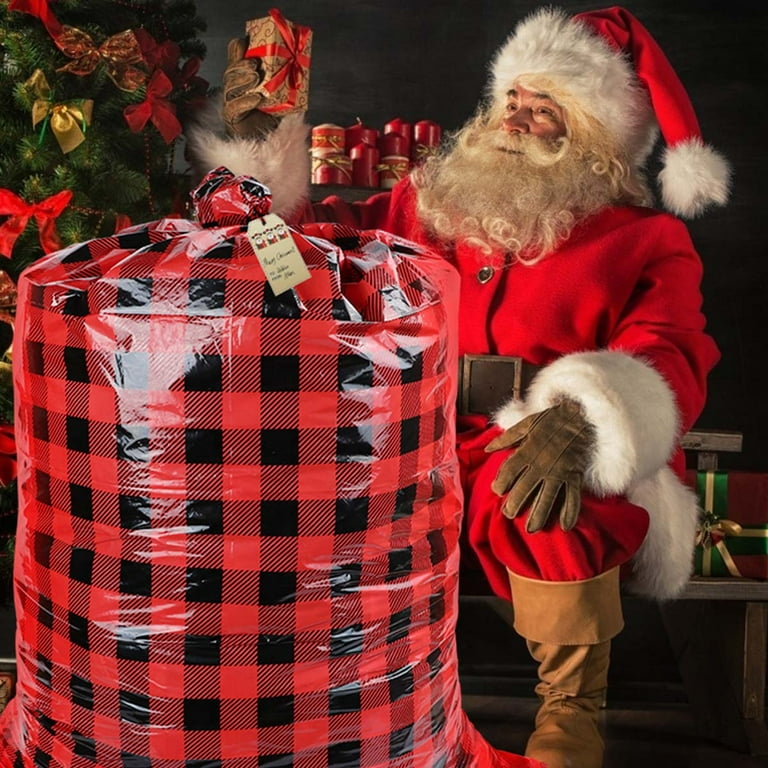 Extra Giant Christmas Jumbo Gift Bag Set, 36*56in Santa Claus Bag