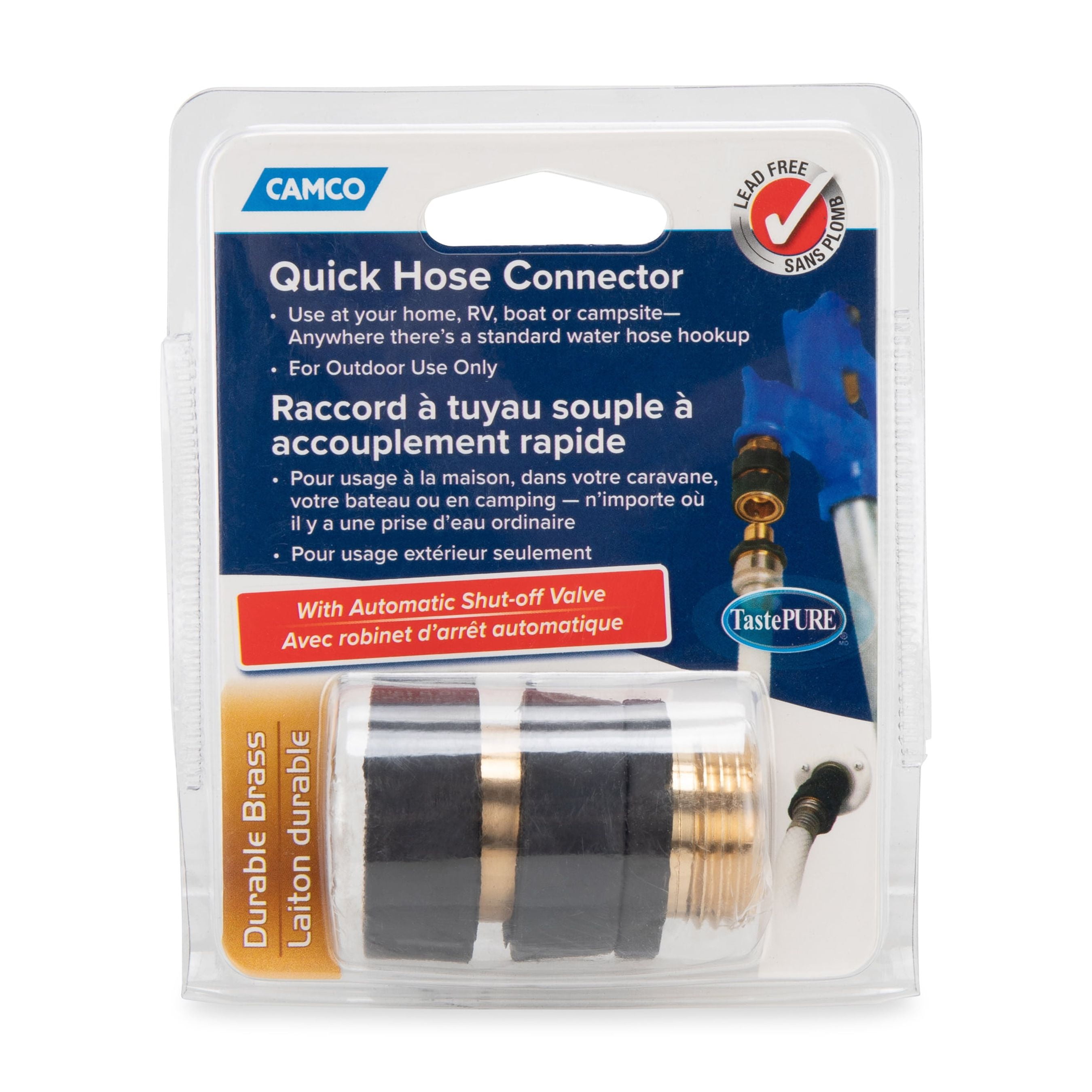 Camco Quick Hose Connect - Brown, Brass, One Size (20135)