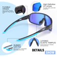 thumbnail image 2 of Gafas de sol IKTOD 2PACK para niños y jóvenes de béisbol UV400 negro y blanco, 2 of 6