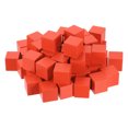 thumbnail image 1 of 50Pcs Wood Blocks for Crafts, 1 Inch Unfinished Wooden Cube Pine Wood Square Block for DIY Craft Projects, Orange, 1 of 6