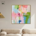 thumbnail image 3 of Dynamic Brushwork Canvas Modern Colorful Print by Art Remedy, Gold Frame, 40" x 40", 3 of 7