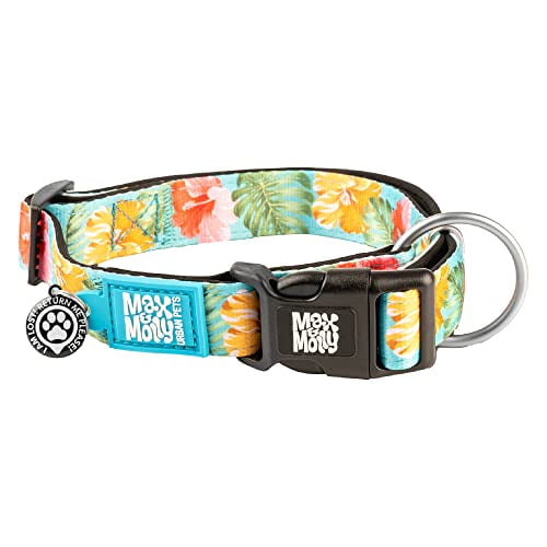 Max & Molly Dog & Puppy Collar with Power Buckle, Fun Style for Small, Medium, Large Dogs & Puppies, Waterproof, Comfortable, Adjustable, Includes Gotcha QR Code Pet ID